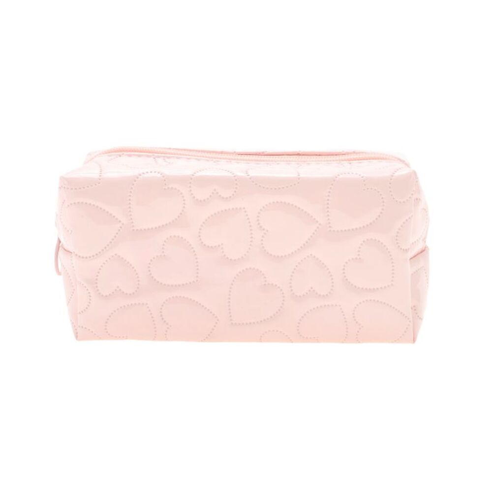Pillow Shape Heart Makeup Bag Pink